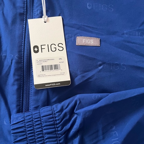 FIGS- Limited Edition Madison Embossed jacket in winning blue - Picture 3 of 11